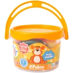 خمیر بازی 6 رنگ پالمو مدل سطلی با ابزار