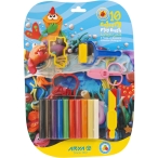 خمیر بازی ۱۰ رنگ آریا مدل وکیومی با ابزار