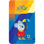 مداد رنگی 12 رنگ لوکی فلزی تخت