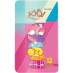 مداد رنگی 12 رنگ لوکی فلزی تخت