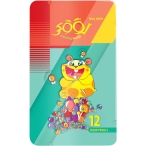 مداد رنگی 12 رنگ لوکی فلزی تخت