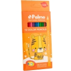 مداد رنگی 12 رنگ پالمو جعبه مقوایی