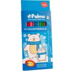 مداد رنگی 12 رنگ پالمو جعبه مقوایی