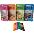 مداد رنگی 12 رنگ پالمو فلزی