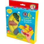 مداد شمعی (کرایون) ۶ رنگ آریا مدل دوکی