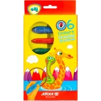 مداد شمعی ۶ رنگ آریا مدل مدادی