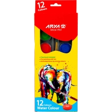 آبرنگ ۱۲ رنگ آریا مدل بیضی بزرگ