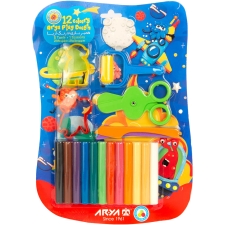 خمیر بازی ۱۲ رنگ آریا مدل آویز وکیومی با ابزار