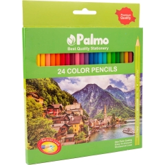 مداد رنگی 24 رنگ پالمو جعبه مقوایی